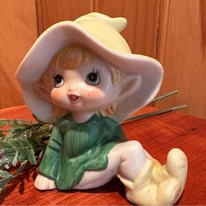 HOMCO Vintage Pixies Elf Fairy Porcelain
Bisque Figurine 1970’s-1980’s